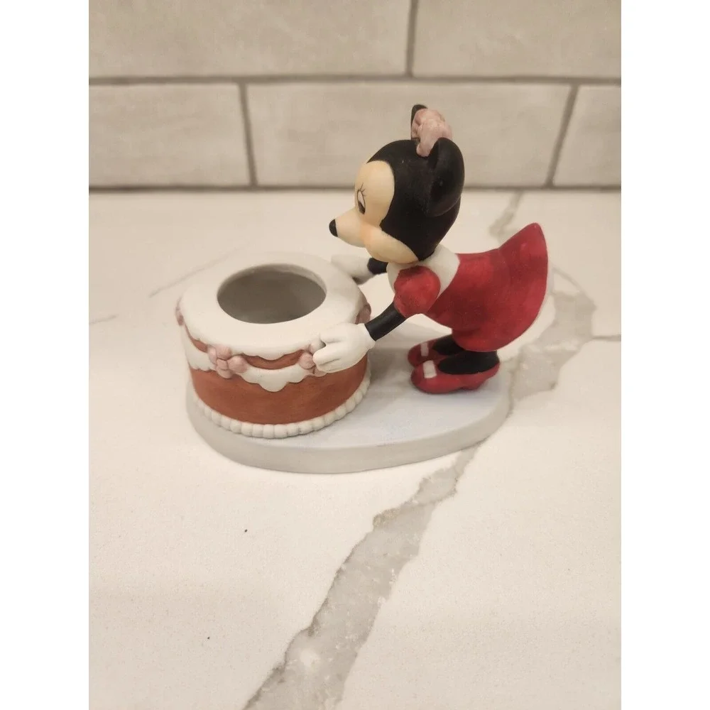 Disney GiftWare Minnie Mouse Birthday Cake Votive Candle Holder Figurine Ceramic